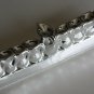 Vintage Judaica Hanukkah Jewish Menorah Silver Tone Porcelain Holy Land Israel