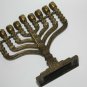 Israel Holy Land Judaica Antique Hanukkah Brass Lamp Jewish Bronze Cast Menorah