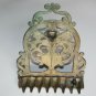 Old Antique Moroccan Judaica Hanukkah Jewish Brass Bronze Oil Menorah Rare 8"