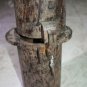 Old Antique Wooden Round Container Bottle Holder Storage Hand Carved 1800's Rare