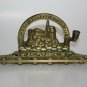 Jerusalem Old Vintage Judaica Hanukkah Jewish Menorah Brass Bronze Israel