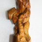 Vintage Carved Wood Russian Bear Wooden Folk Art Figurine Home Decor Collectible