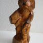 Vintage Carved Wood Russian Bear Wooden Folk Art Figurine Home Decor Collectible