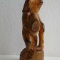 Vintage Carved Wood Russian Bear Wooden Folk Art Figurine Home Decor Collectible