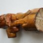 Vintage Carved Wood Russian Bear Wooden Folk Art Figurine Home Decor Collectible
