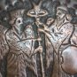 Fabulous Old Vintage Copper Hand Hammered Persepolis Persian Qajar Tray Plate 8"