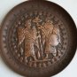 Fabulous Old Vintage Copper Hand Hammered Persepolis Persian Qajar Tray Plate 8"