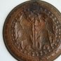 Fabulous Old Vintage Copper Hand Hammered Persepolis Persian Qajar Tray Plate 8"