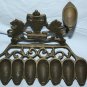 Antique Judaica Hanukkah Menorah Cast Bronze Lions Wall Hanging Oil Lamp Rare