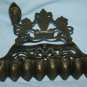 Antique Judaica Hanukkah Menorah Cast Bronze Lions Wall Hanging Oil Lamp Rare