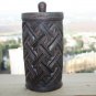 Hand Carved Primitive Wood Lidded Box Pot Wessel Jar Urn Kuba Peoples D.R.Congo