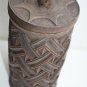 Hand Carved Primitive Wood Lidded Box Pot Wessel Jar Urn Kuba Peoples D.R.Congo