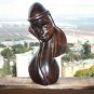 Vintage Mid Century Modernist Wooden Retro Woman Bust Sculpture Wood Art Decor