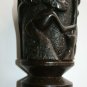 Hard and Heavy Ebony Wood Hand Carved African Tribal Art Goblet Cup Urn Vessel