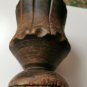 Old Antique Hand Carved Wooden Goblet Cup Urn Vase Vessel Home Bar Decoration