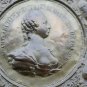 Marie Antoinette / Louis Auguste Dauphin de France Pair Brass Trays Wall Plaques