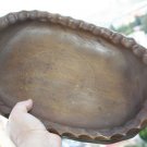 Antique Primitive Hand Carved Wooden Dough Bowl Trencher Home Bar Decor 15" Rare