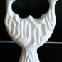 Large Vintage Naaman Porcelain White Shabat Candleholder Made in Israel 10" Rare