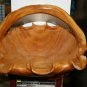 Large Old Vintage Burl Wood Basket Bowl Hand Carved Turned Tree Trunk Root Rare