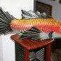 Old Vintage Hand Crafted and Painted Wooden Fish Figure Statue Collectible Rare