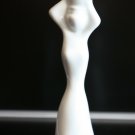 Naaman Porcelain White Candlestick Native Woman Figurine Made in Israel 7" Rare