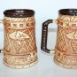 Original European Handmade Hand Painted Pirate and Ship Beer Stein Mug 6"