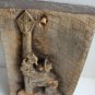 George Marincu Signed Drunk Man Wooden Figurine Wall Plaque Sculpture Rare 16"