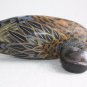 Original Vintage Wooden Duck Decoy Hand Carved and Painted Glass Eyes 9" Decor
