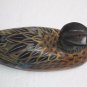 Original Vintage Wooden Duck Decoy Hand Carved and Painted Glass Eyes 9" Decor