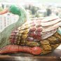 Vintage Large 11" Hand Carved & Painted Wooden Duck Folk Art Rustic Home Decor
