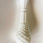 Vintage White Milk Glass Vase Collectible Home Bar Decor 9"