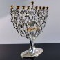 Godinger 50s Gold Silver Plated Judaica Hanukkah Menorah Israel Jerusalem Rarest