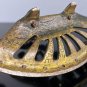Vintage 50s Judaica Hanukkah Menorah Israel Jerusalem Solid Brass Rare Collect