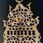 Antique Morocco Judaica Hanukkah Menorah Cast Brass Wall Hanging Oil Lamp 1800's