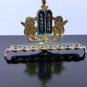 Vintage Judaica Hanukkah Brass Enamel Lamp Jewish Menorah Israel Holy Land