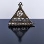 Antique Moroccan Judaica Hanukkah Jewish Oil Menorah Solid Brass Wall Hanging