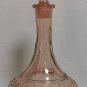 Vintage Pink Glass Decanter Antique Carafe for Wine Whiskey Brandy Liquor Bottle