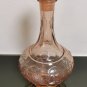 Vintage Pink Glass Decanter Antique Carafe for Wine Whiskey Brandy Liquor Bottle