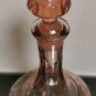 Vintage Pink Glass Decanter Antique Carafe for Wine Whiskey Brandy Liquor Bottle