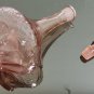 Vintage Pink Glass Decanter Antique Carafe for Wine Whiskey Brandy Liquor Bottle