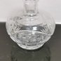 Small Vintage Perfume Bottle Heavy Etched Clear Cut Crystal Glass