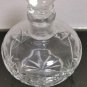 Small Vintage Perfume Bottle Heavy Etched Clear Cut Crystal Glass