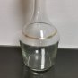 Old Vintage Wine Decanter Clear Glass with Gold Rims