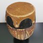 Antique Primitive African Zulu Traditional Tribal Drum Hand Carved and Painted