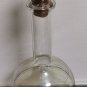 Beautiful Vintage Wine Decanter Clear Glass Gold Rims and Silverplated Stopper