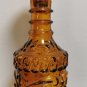 Vintage 1973 Amber Jim Beam Amber Glass Decanter Tiki Cork Stopper