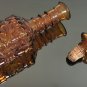 Vintage 1973 Amber Jim Beam Amber Glass Decanter Tiki Cork Stopper