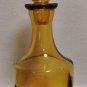 Small Vintage Amber Glass Decanter With Glass Stopper