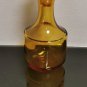 Small Vintage Amber Glass Decanter With Glass Stopper