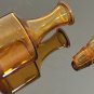 Small Vintage Amber Glass Decanter With Glass Stopper
